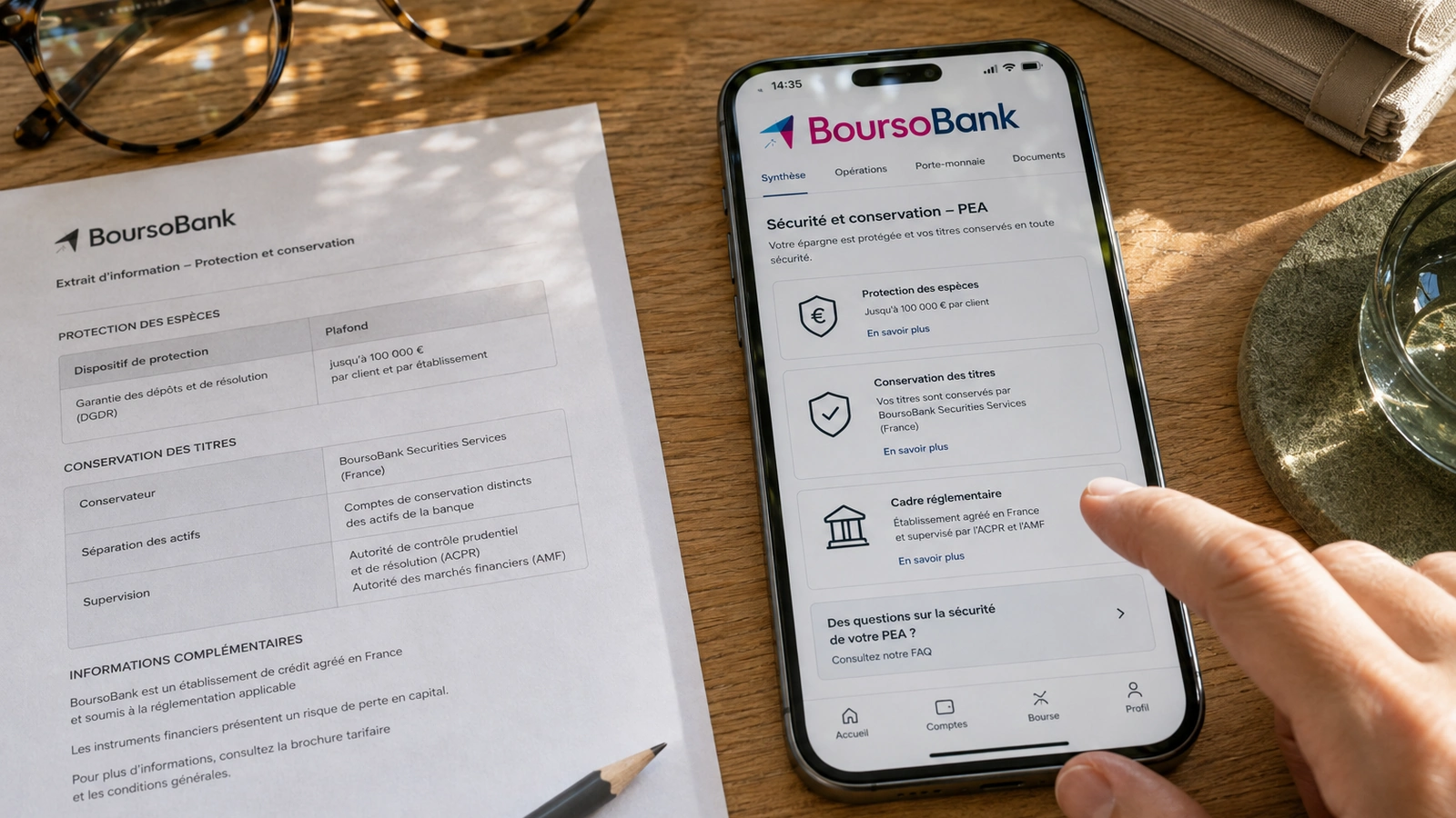 Photographie éditoriale illustrant « Un cadre de protection classique de banque française en ligne »