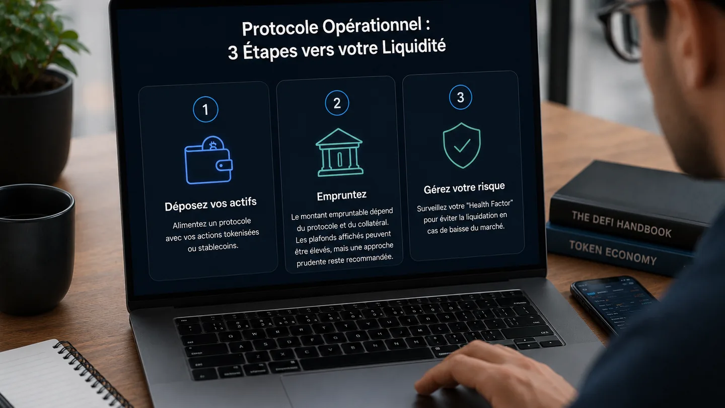 Photographie éditoriale illustrant « Protocole Opérationnel : 3 Étapes vers votre Liquidité »