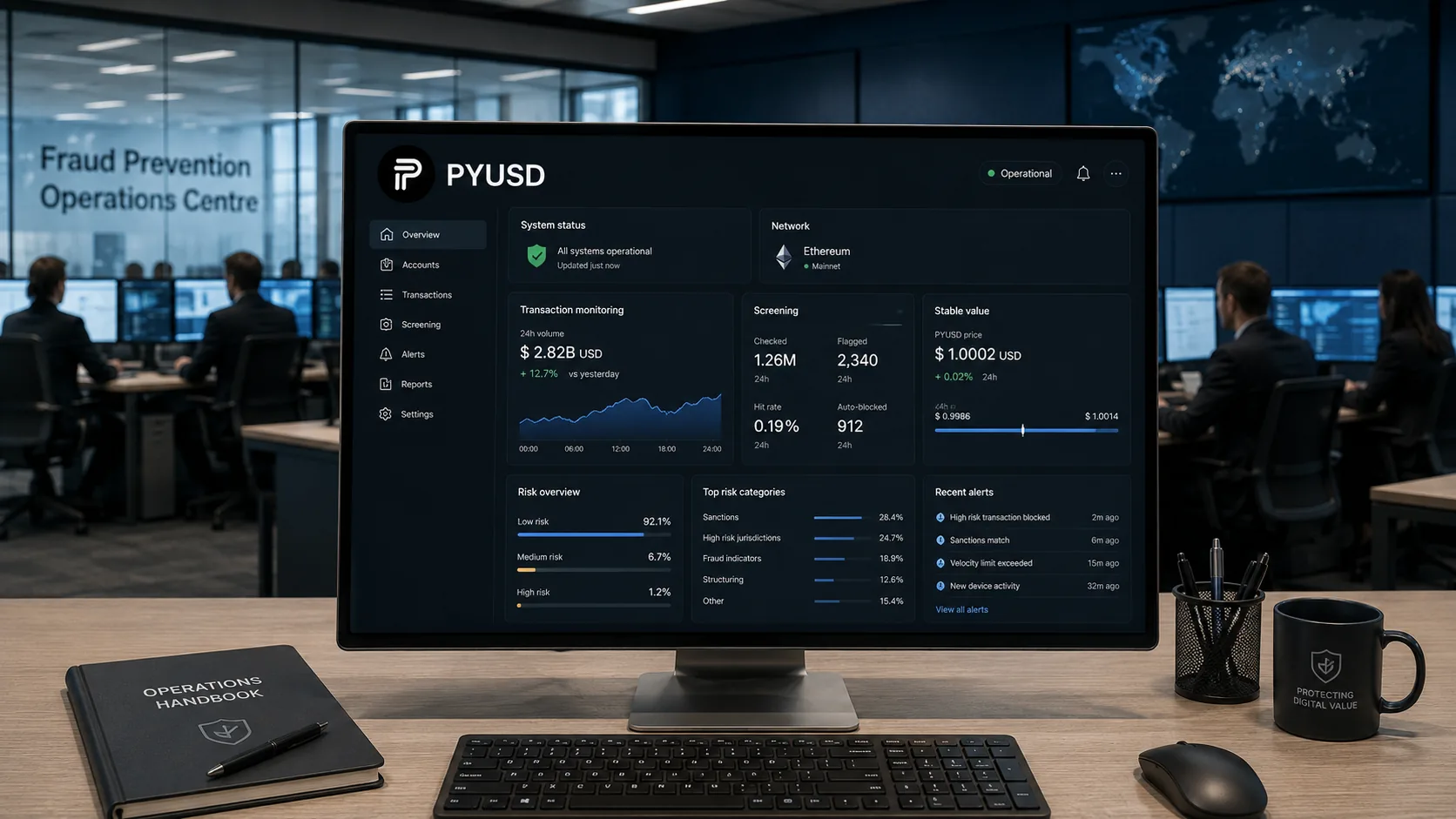 Photographie éditoriale illustrant « PYUSD (PayPal) — Fiabilité bancaire »