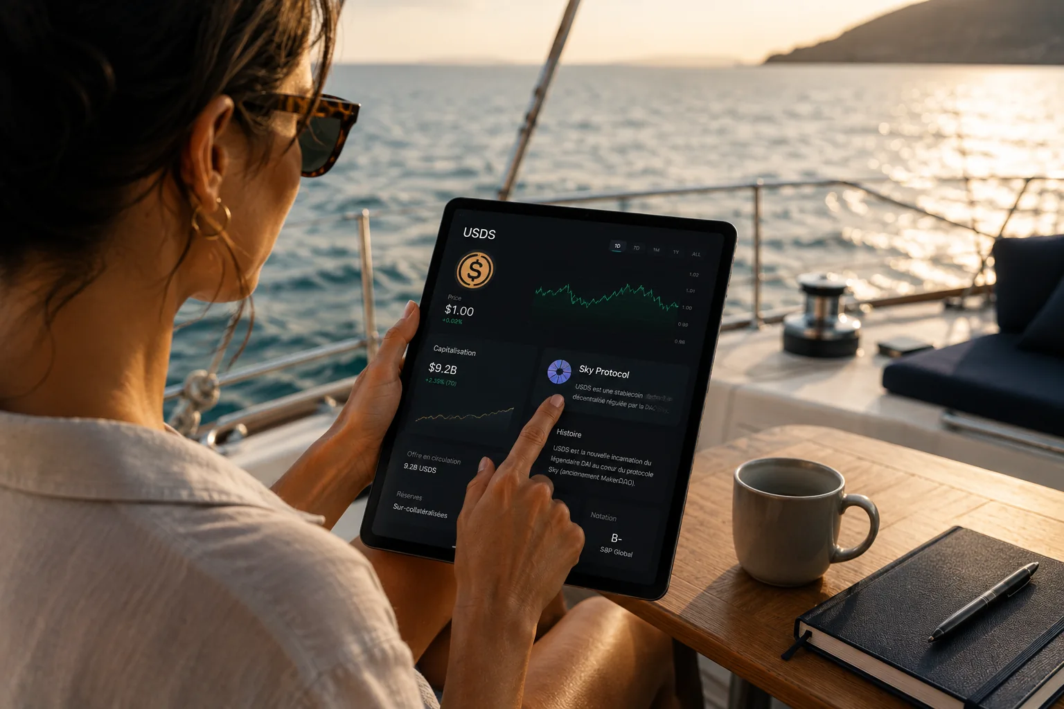 Photographie éditoriale illustrant « USDS (Sky) — Introduction au stablecoin »