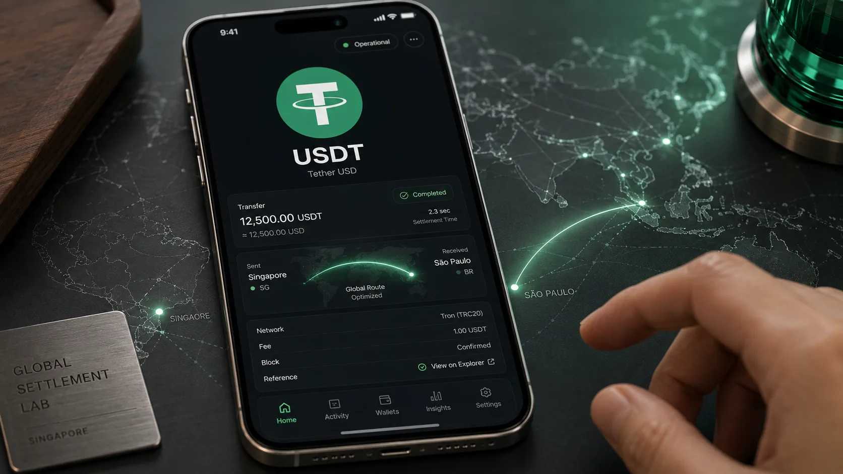 Photographie éditoriale illustrant « USDT (Tether) — Introduction au stablecoin »