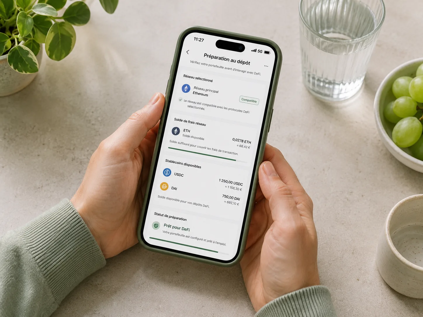 Préparation du wallet pour un dépôt sur Aave