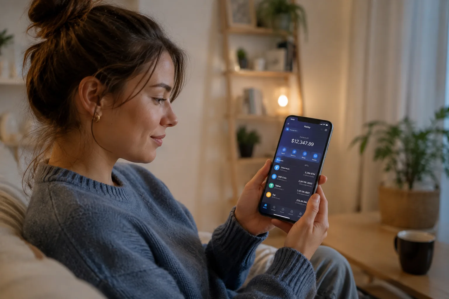 Tablette affichant les contrôles de détection des risques Rabby Wallet